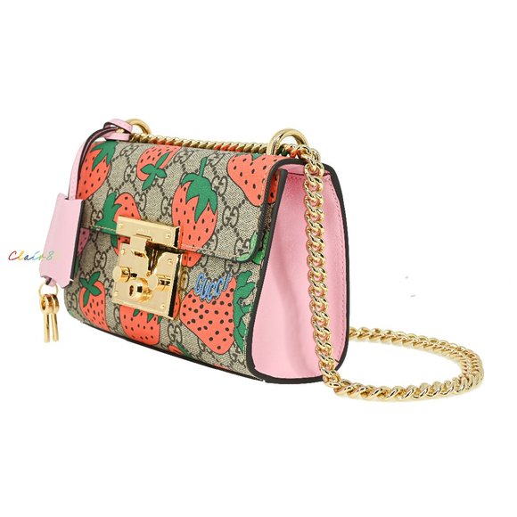 Gucci GG Supreme Strawberry Small Shoulder Bag - Picture 2 of 10